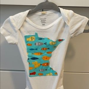 Minnesota State onesie 3 month fish